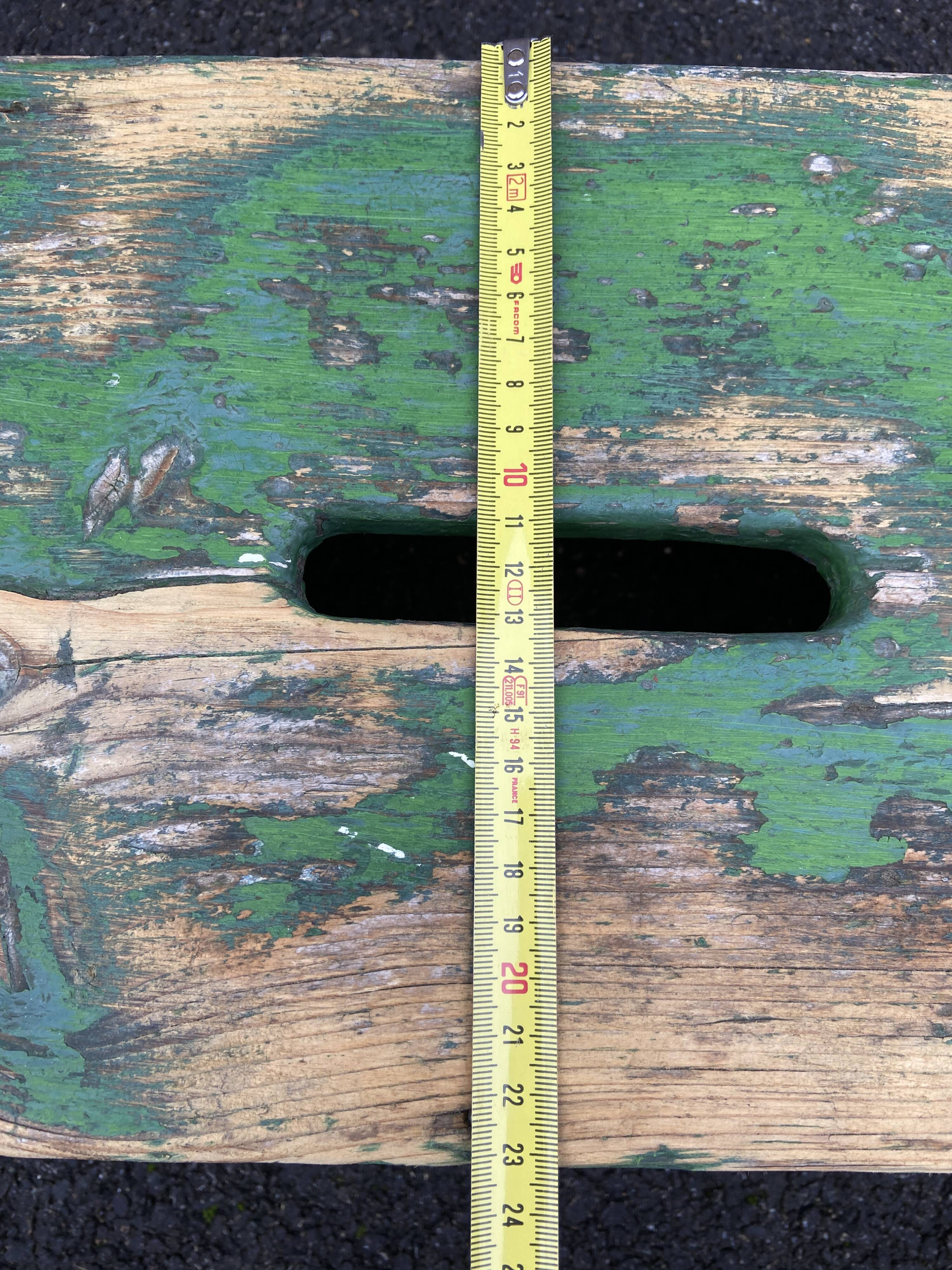 primitive footrest curved wood bistro bentwood farmhouse painted wood Shabby chic French vintage farme