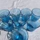 Blue tinted glass cups