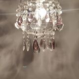 Lámpara de techo de cristales. Francia, 1950s.