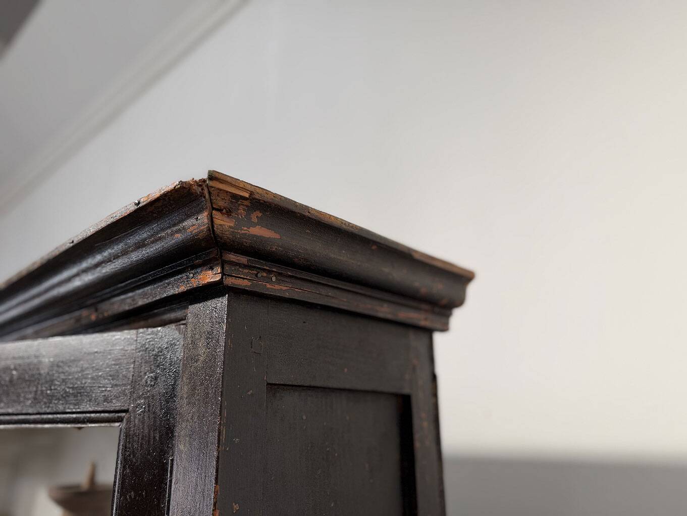 19th-century pine library