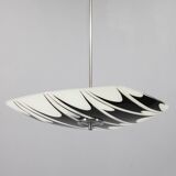 Mid-century Czech glass pendant lamp, chrome, 1960s