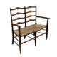 Arts and Crafts oak love bench