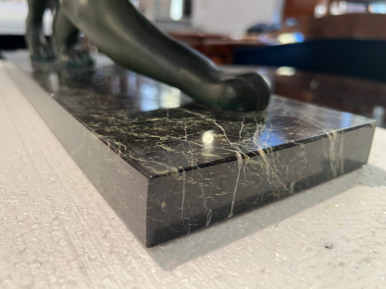 Secondo, Art Deco Panther, 1930, Bronze with Marble Base