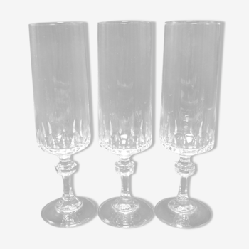 Set of 3 champagne flutes