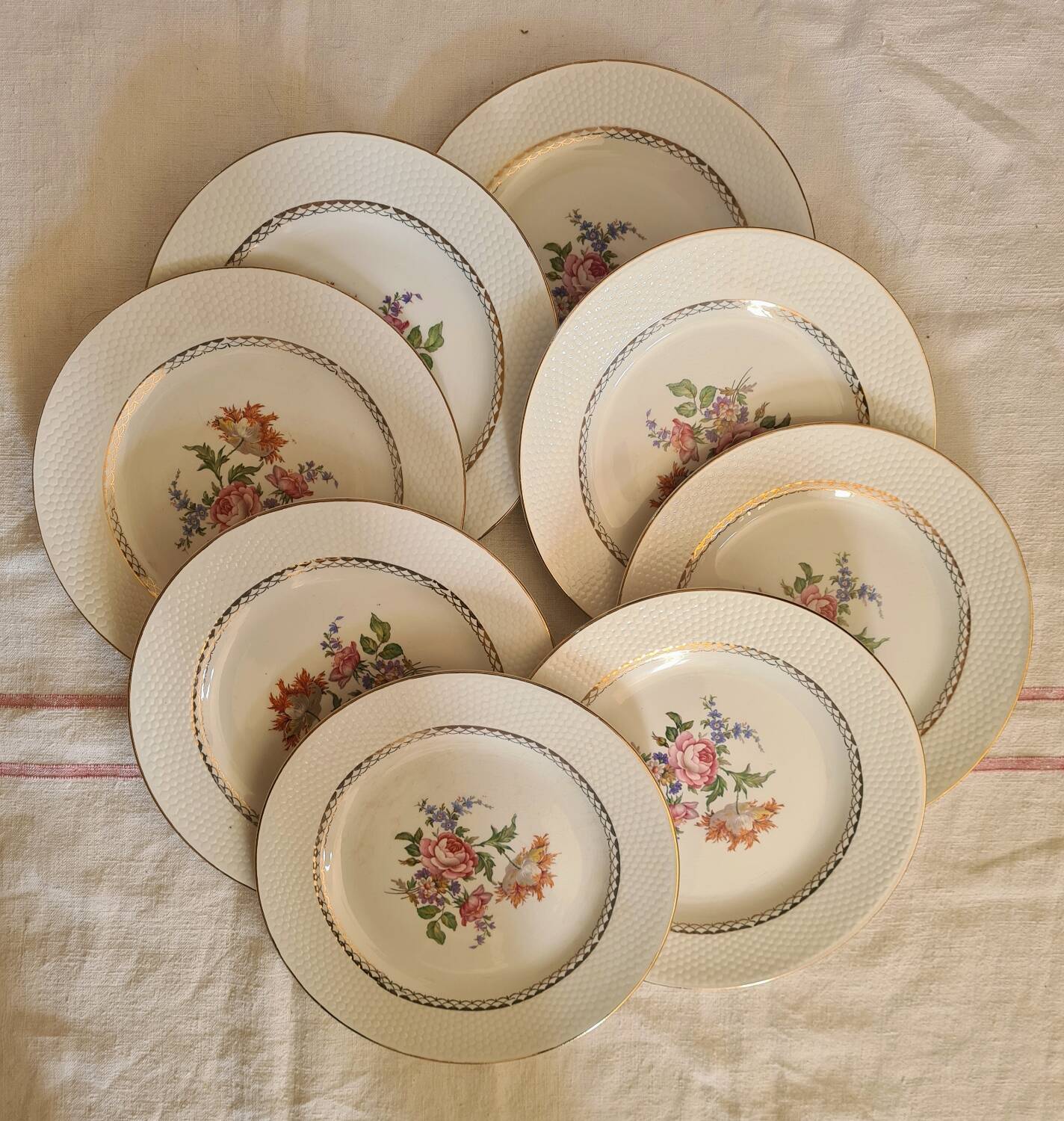 Amandinoise flowered dinner plates