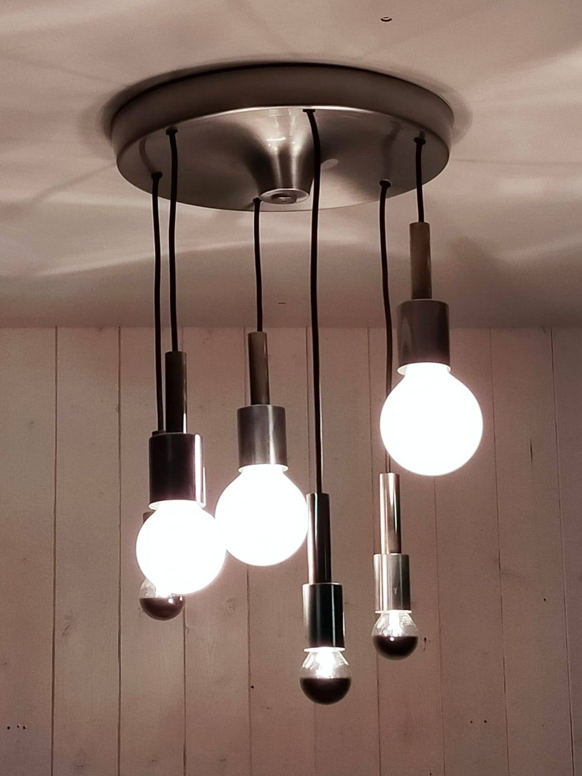 Space age waterfall pendant light