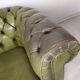 Paire de fauteuils Chesterfield cuir vert