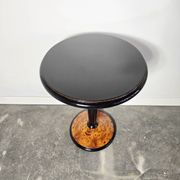 Side table in walnut and ebony wood in Art Deco style