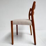 Set re upholstered Model 84 chairs by Niels Otto Møller, 1960s