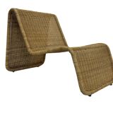Vintage Ikea Hestra Wicker Lounge Chair 80's Design