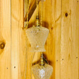 2 vintage globe portable lamps