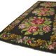 Handwoven Vintage Bessarabian Black Kilim 184 cm x 530 cm - 23392