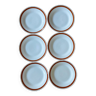 Vintage Richard Ginori orange-brown outline white porcelain dessert plates