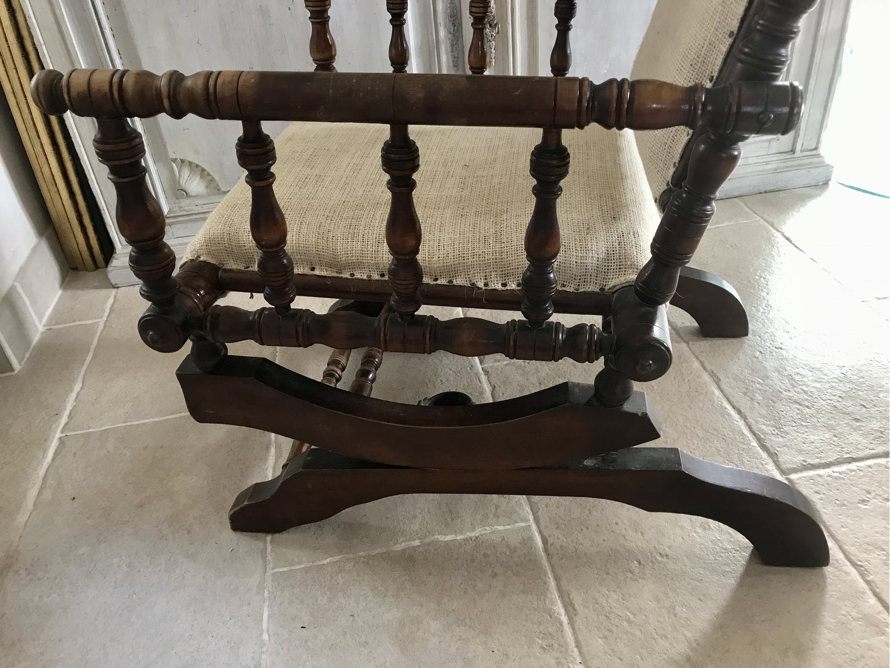 English rocking chair turned wood