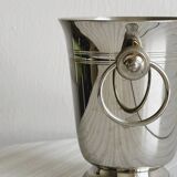 Small silver metal ice bucket