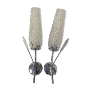 duo d´appliques en chrome