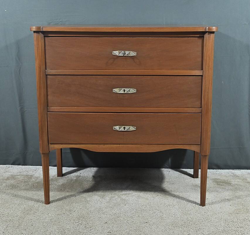 Small mahogany veneer chest of drawers, Art Deco – 1940