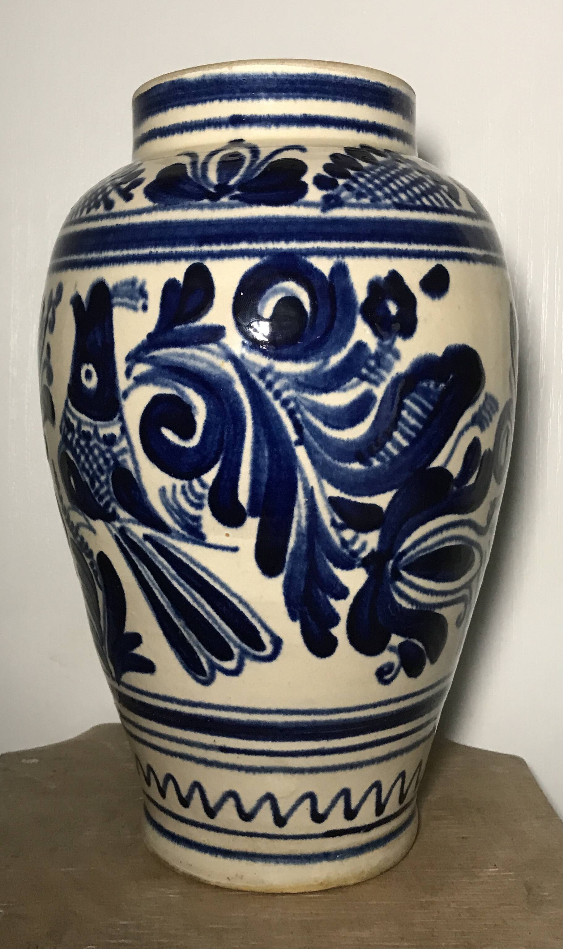 Vintage korond glazed terracotta pottery vase