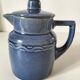 Blue speckled stoneware jug with integrated filter