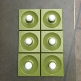 Quadro wall lamps mid-century by Jürgen Lange for Schönbuch, Germany, 1960s, set of 6.