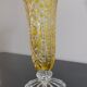 Ancient vase soliflore crystal chiseled yellow-orange