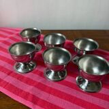 Set of 6 stainless steel egg cups