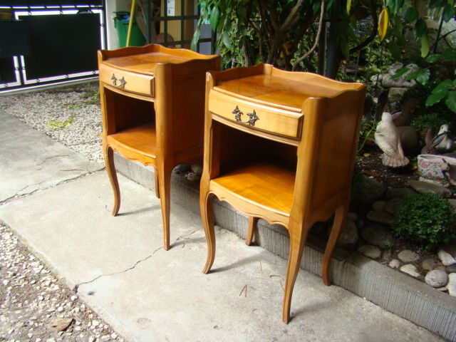 Pair of bedside tone cherry tree