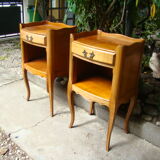 Pair of bedside tone cherry tree