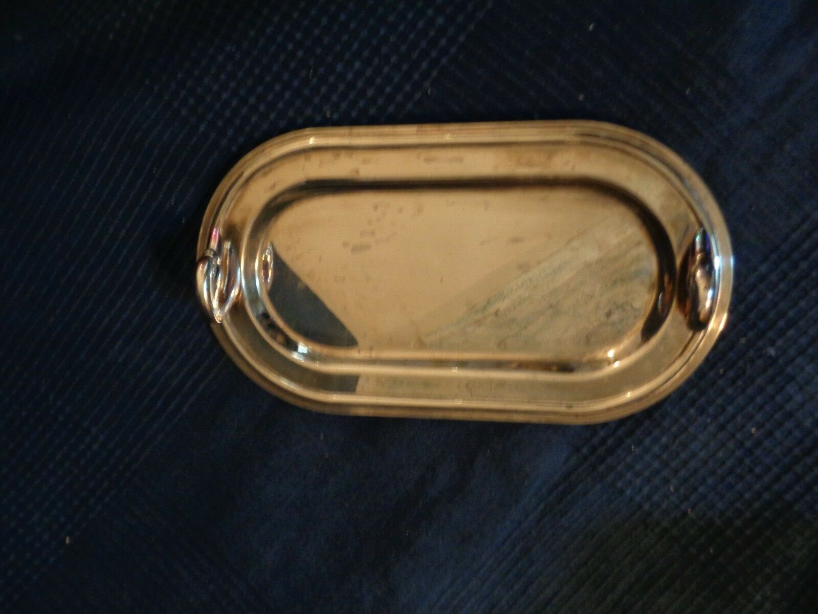 Rectangular dish in stainless steel louis style vintage swan head