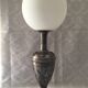 Atypical metal lamp medieval globe opaline style