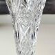 Tulip-shaped single-flower vase. Bohemian crystal. Stars/crosses, 21 cm