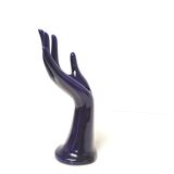 Hand ring or blue ceramic soliflore seventies