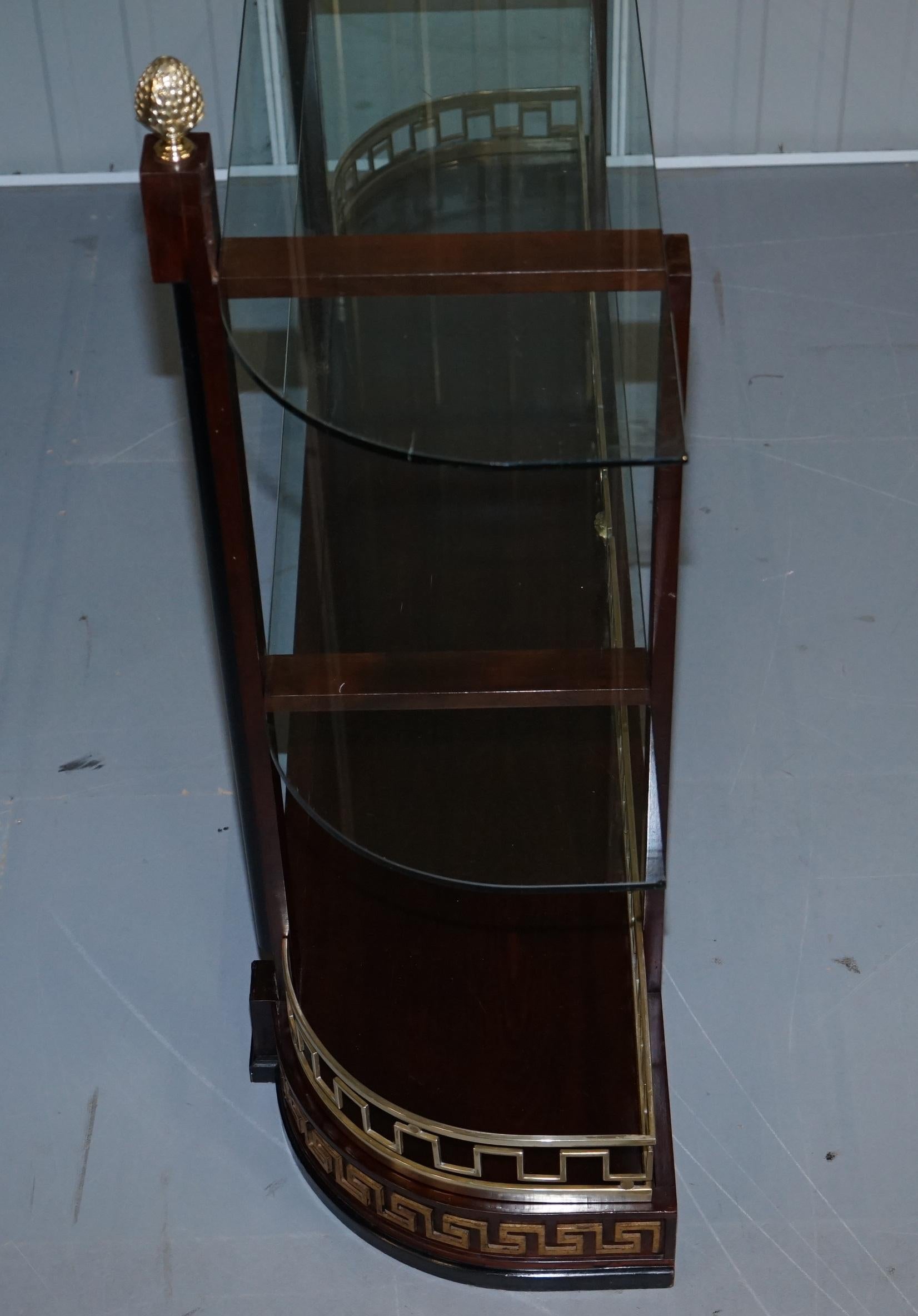 Versace console library in mahogany and brass
