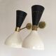 Pair of Italian design wall lights from the 1950s.