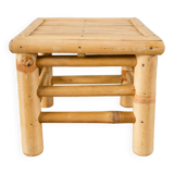 Small rattan and bamboo stool 1970