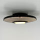 Postmodern wall lamp or ceiling lamp in metal and silver glass, 1980