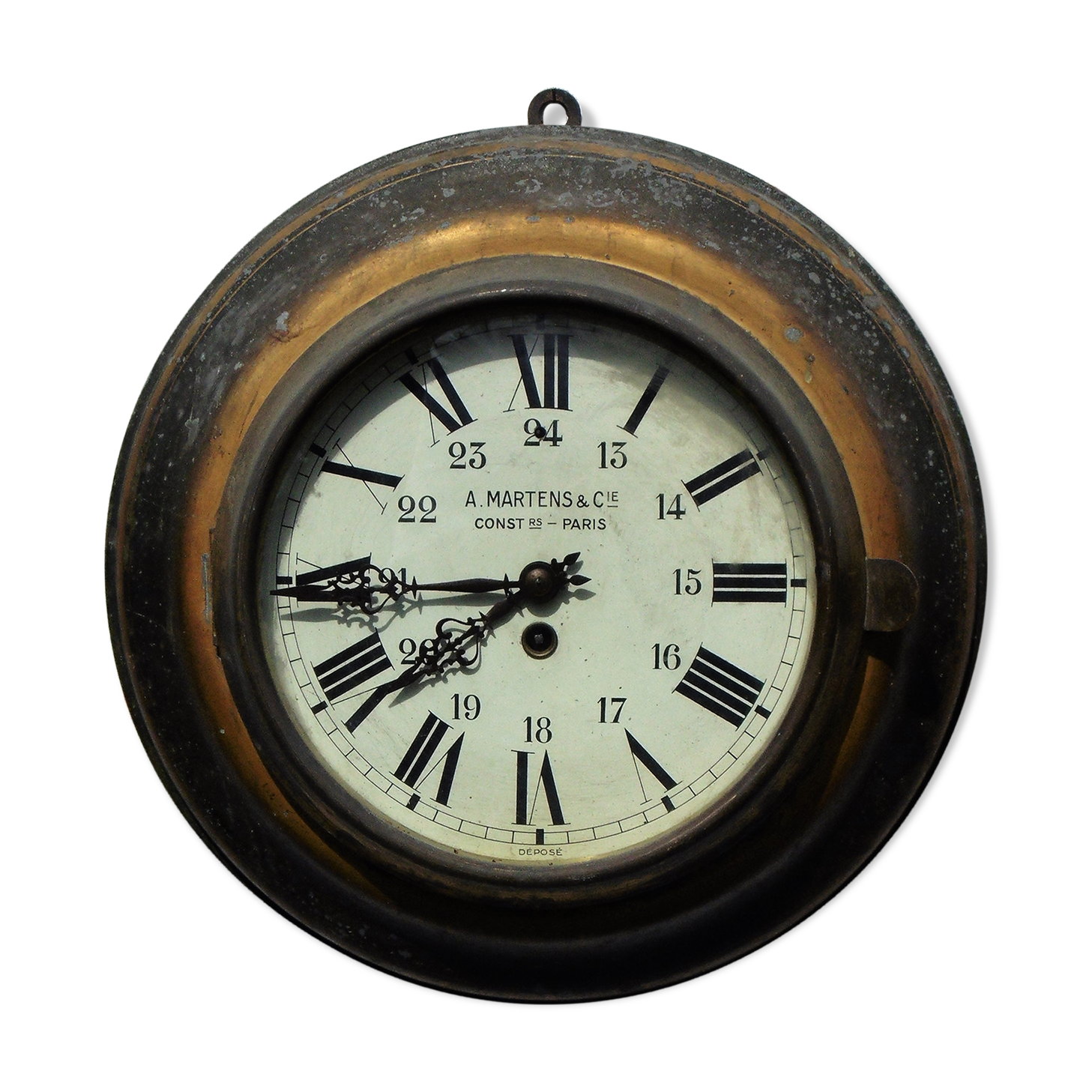 Station or administration clock early xxth a. martens & cie functional