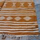 Moroccan Berber yellow kilim carpet made entirely by hand in pure wool