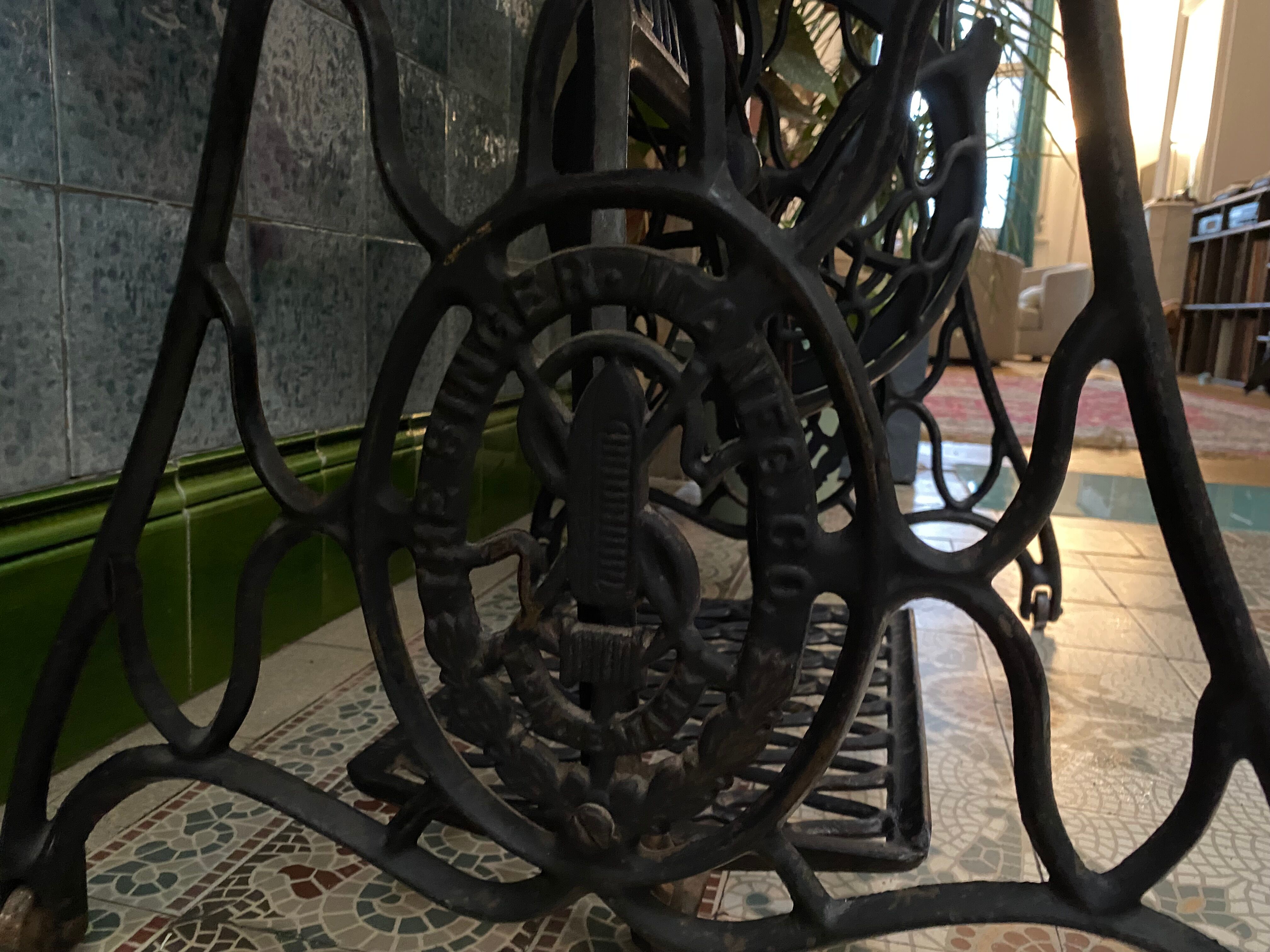 Superb old Singer sewing machine with its table