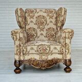 Fauteuil relax danois en tissu années 1950