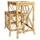 Mid-Century Modern Bamboo & Rattan Nesting Tables, Spain, 1960s