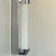 Vintage modernist chrome and opaline wall lamp, France 1980