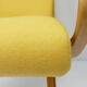 Vintage yellow wool armchair, 1960s