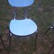 4 chaises vintages en formica bleues