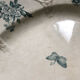 Plat oval terre de fer oiseau et papillon