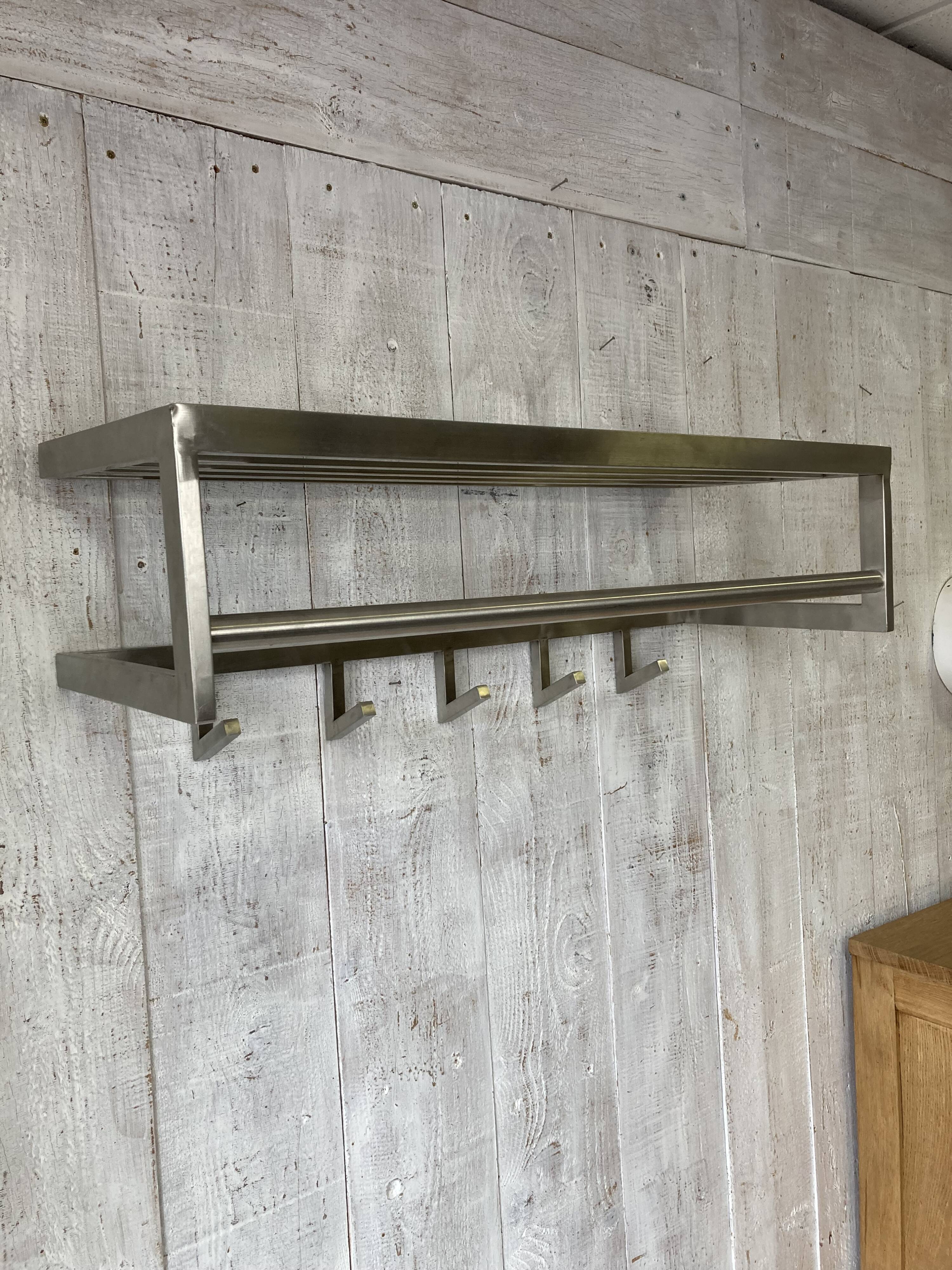 80's stainless steel coat rack