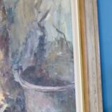 1960's Original Swedish Modernist Oil on Canvas " Study of Hunters Game Rabbit" by Johan Bladh