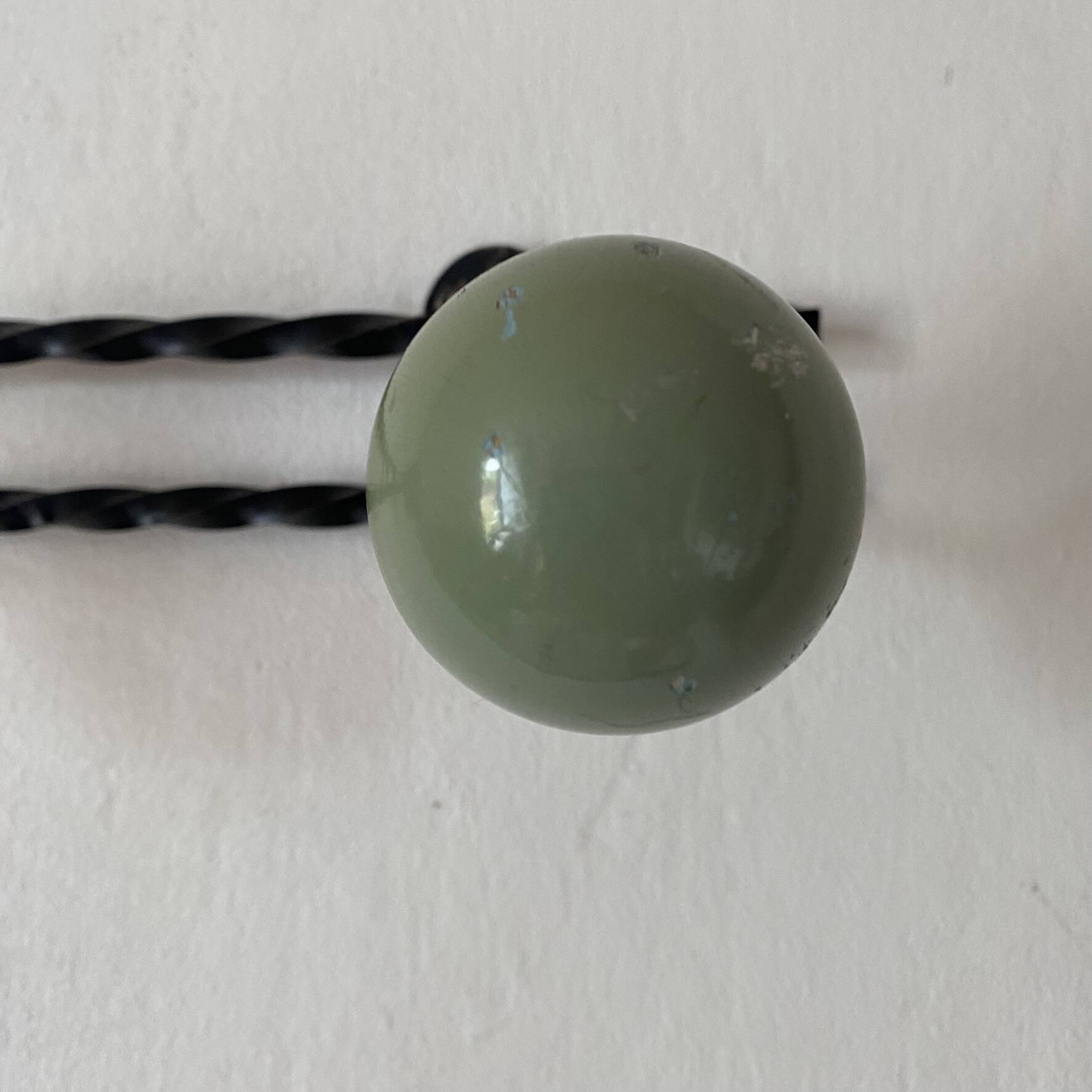 Vintage wooden coat rack balls