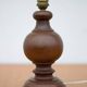 lampe bois, pied de lampe bois vintage