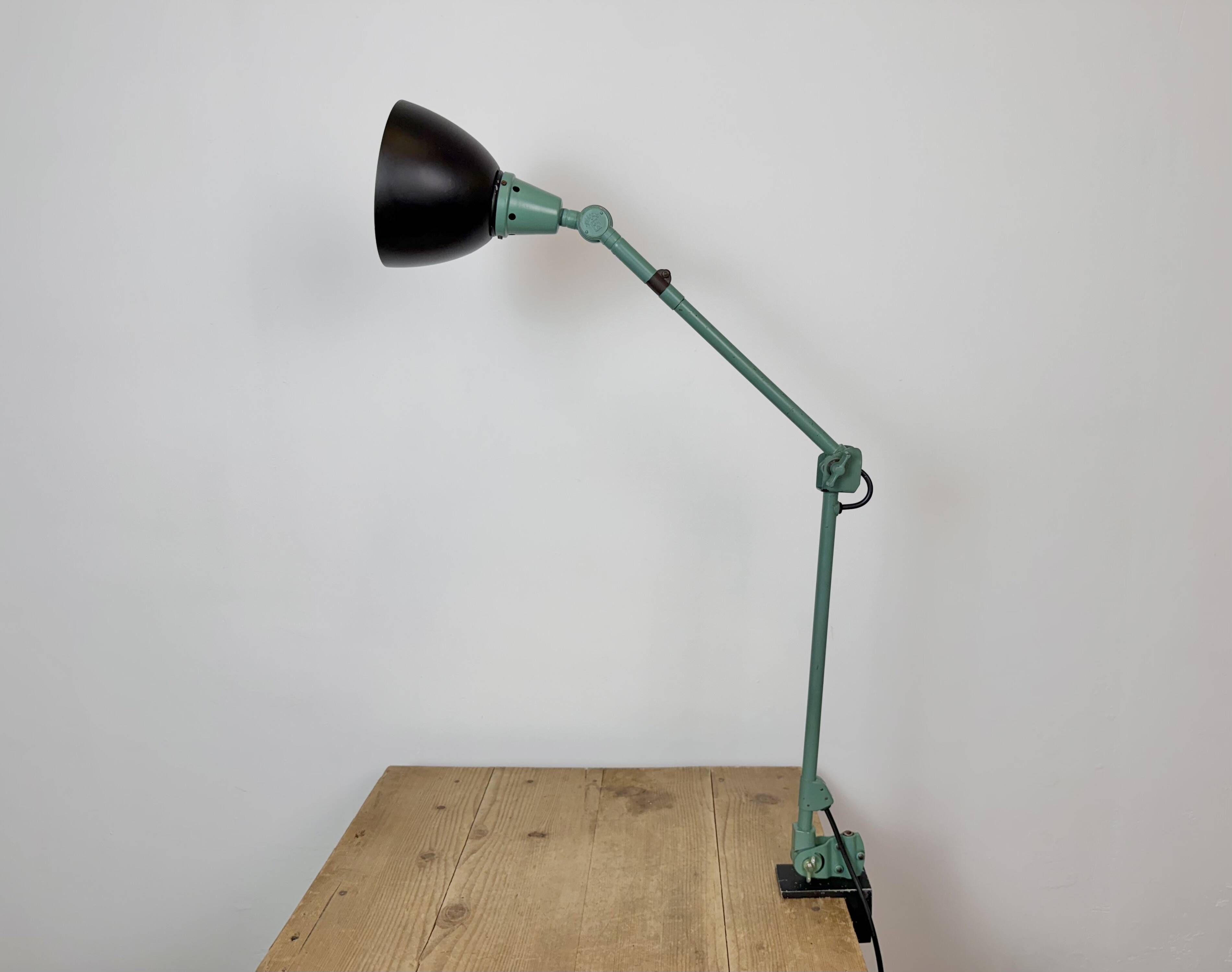 Green Industrial Workshop Desk Lamp by Curt Fischer for Midgard, 1950s